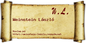 Weinstein László névjegykártya