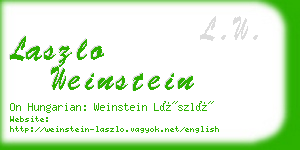 laszlo weinstein business card